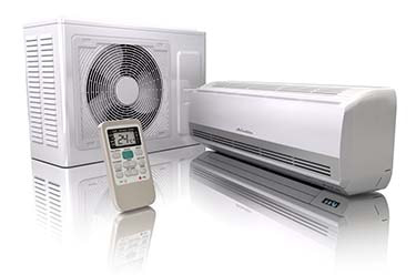 Air conditioning system on white background